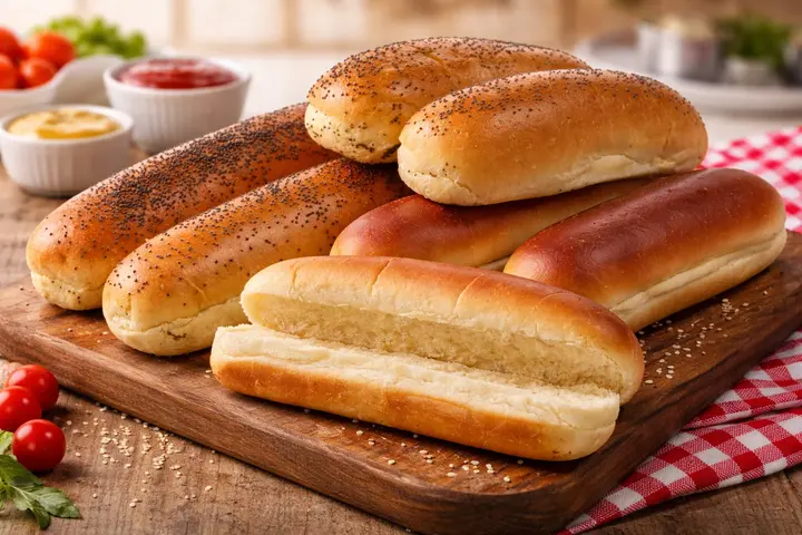 Freshly baked rolls and subs