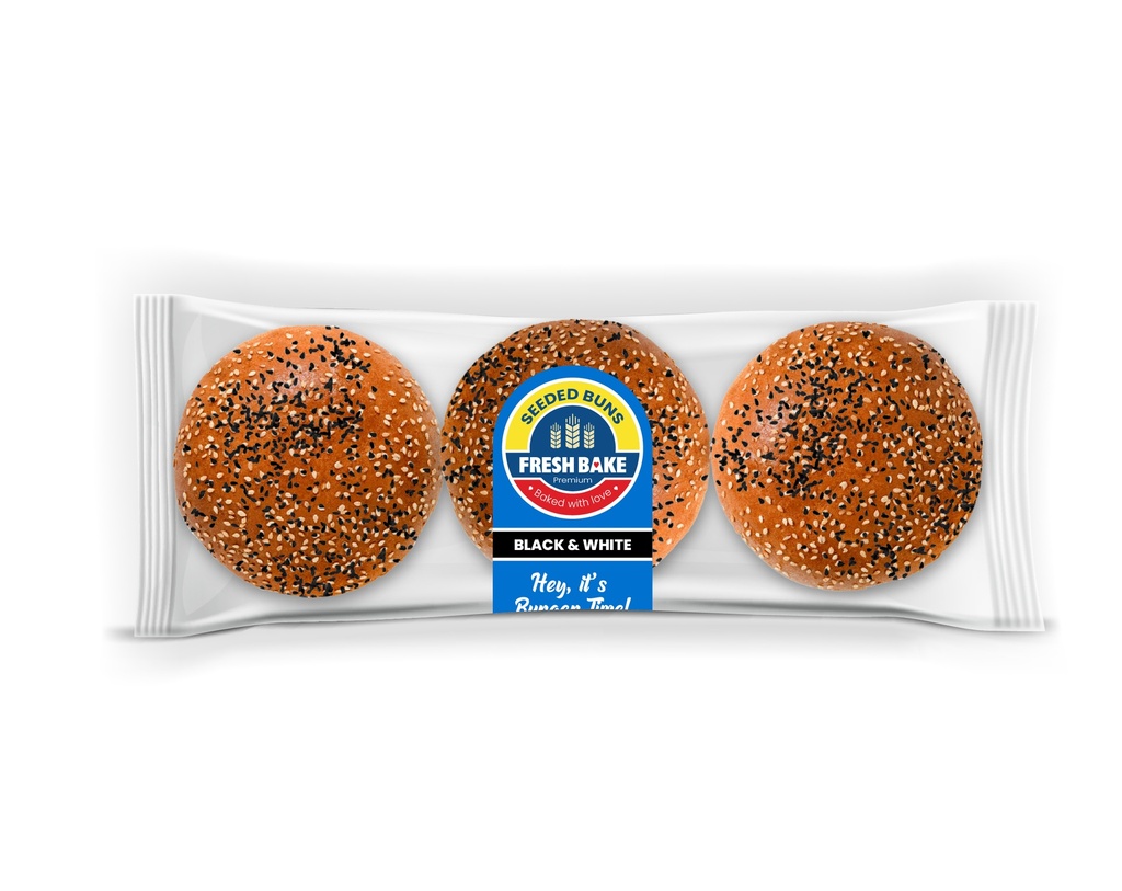 Buns 3s (Seeded Black & White)